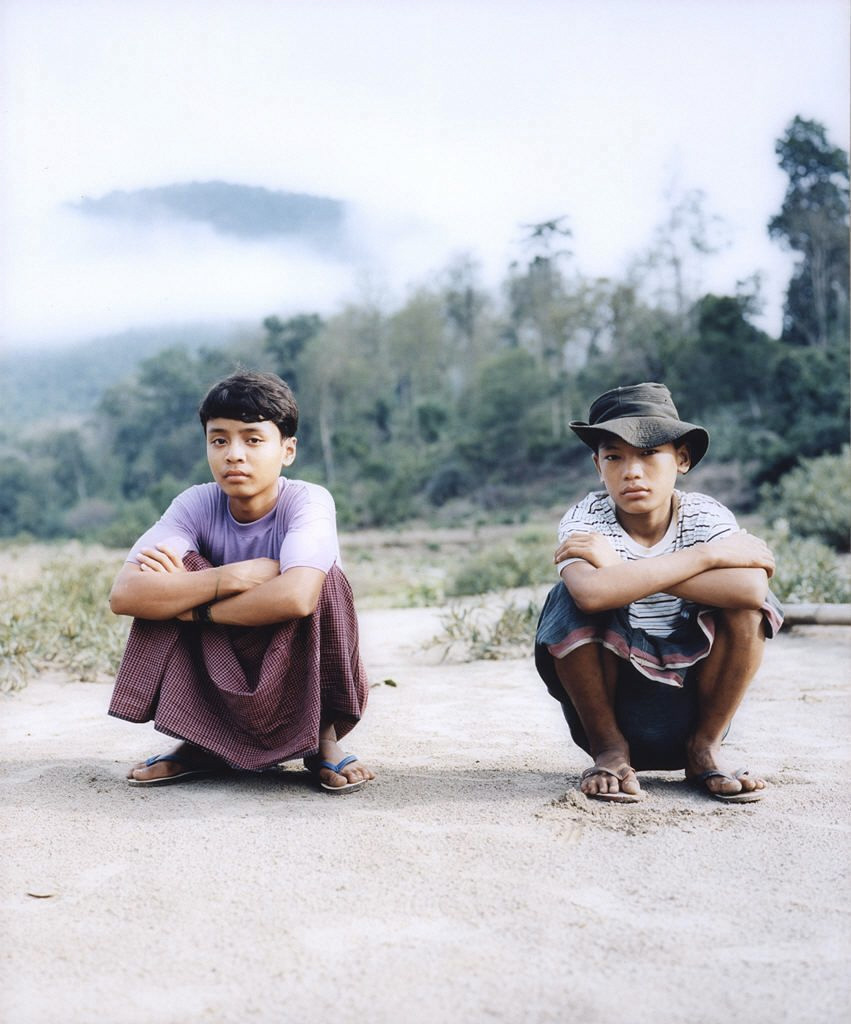 Kyaw Nge and Tun Aung, May 1997, printed 2001. C-print laminated to plexiglass, 35 x 29 in. From Burma: Something Went Wrong and Letter from PLF, by Burmese American photographer Chan Chao. Collection of the Hirshhorn Museum and Sculpture Garden