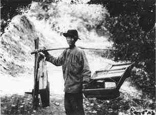 Chinese America Placer Miner, circa 1860s-1870s. Courtesy of Nevada Historical Society.