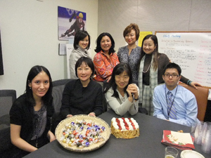 Francey and the APA Program staff pose for a photo during the office farewell.