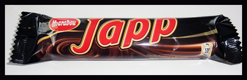 'Japp' is a candy similar to Milky Way.