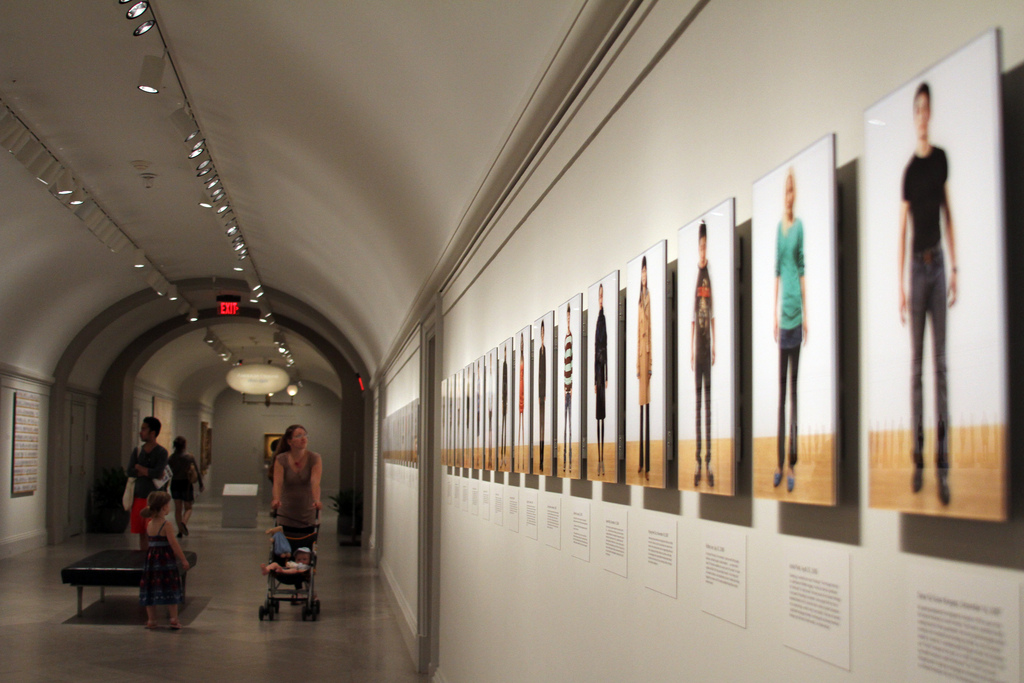 Hallway at NPG where the Asian American Portraits of Encounter exhibition begins.