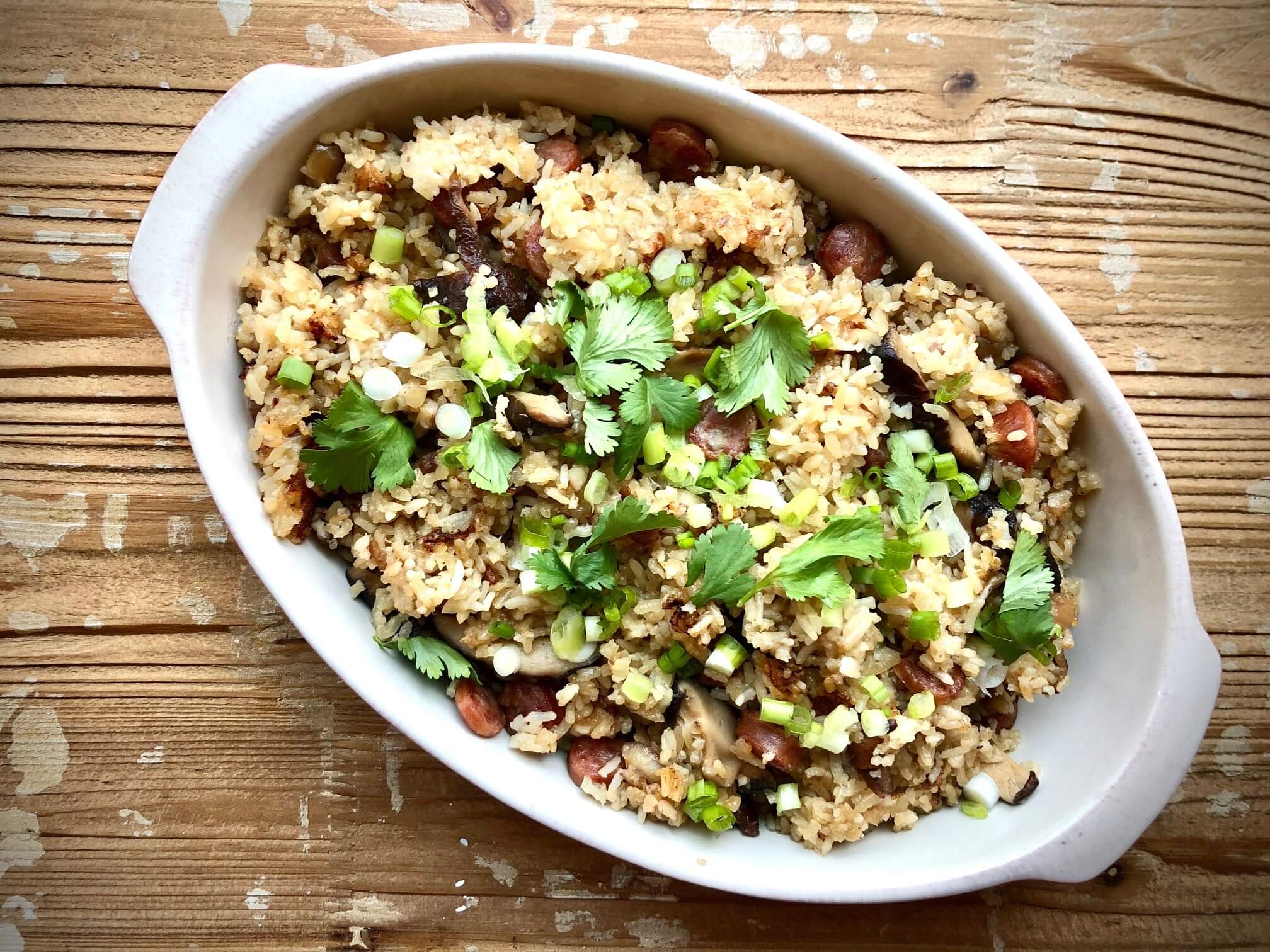 Thanksgiving sticky rice stuffing