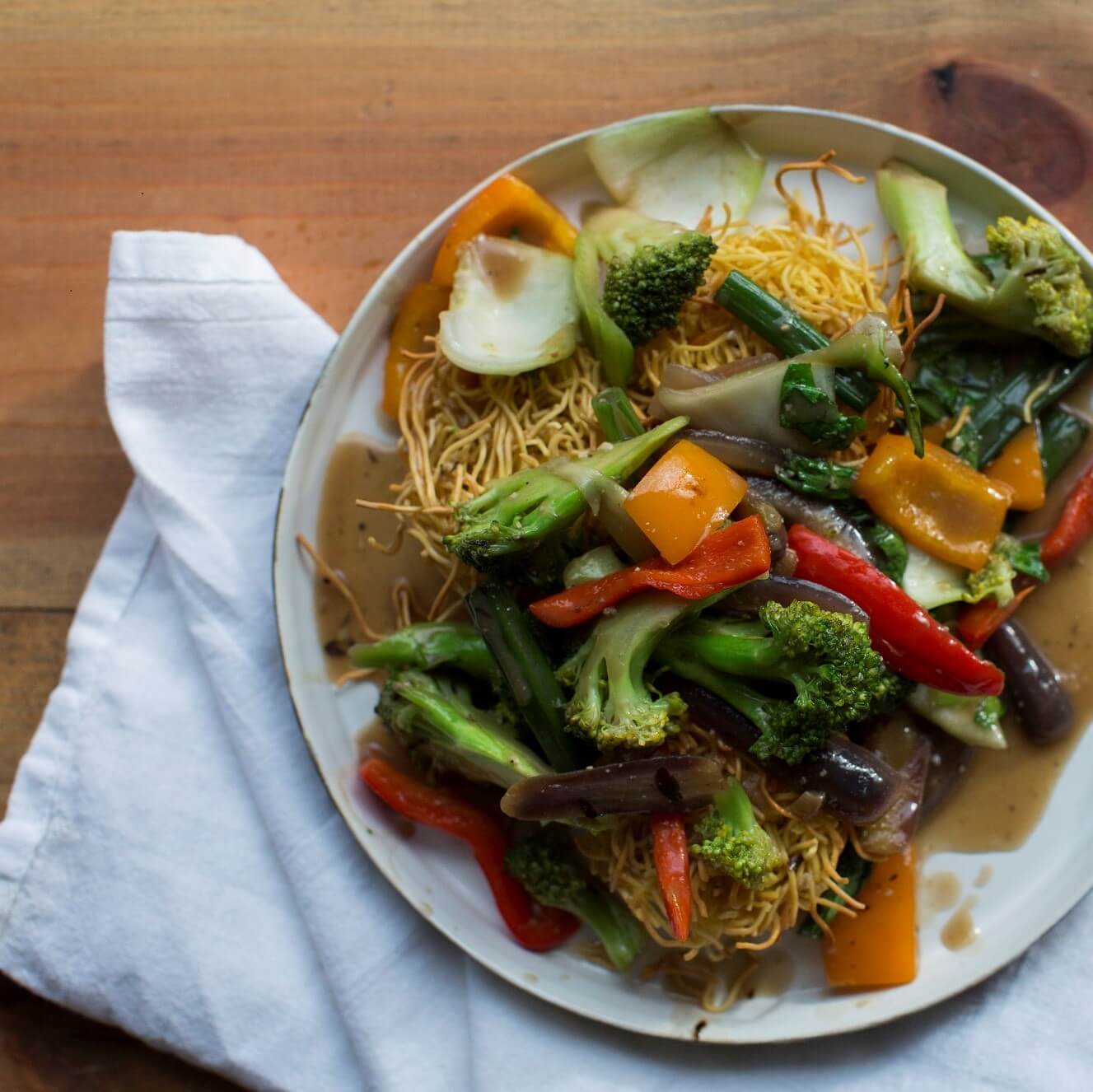 crispy noodles with vegetables