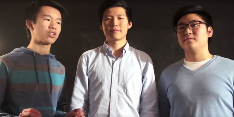 Three Asian American Teens Look at Camera